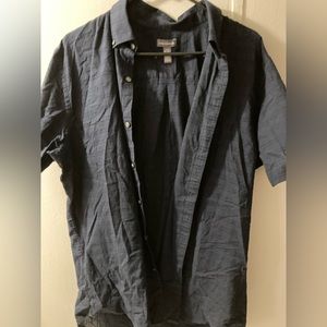 Men’s large button up blue shirt